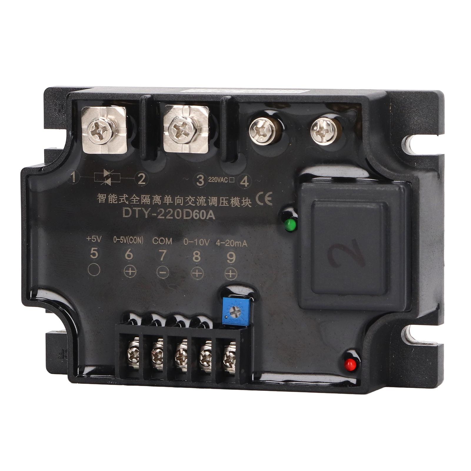 AC Voltage Control Module Single Phase Fully Isolated Resistance Voltage Regulator AC220V 60A
AC Voltage Control Module Single Phase Fully Isolated Resistance Voltage Regulator AC220V 60A