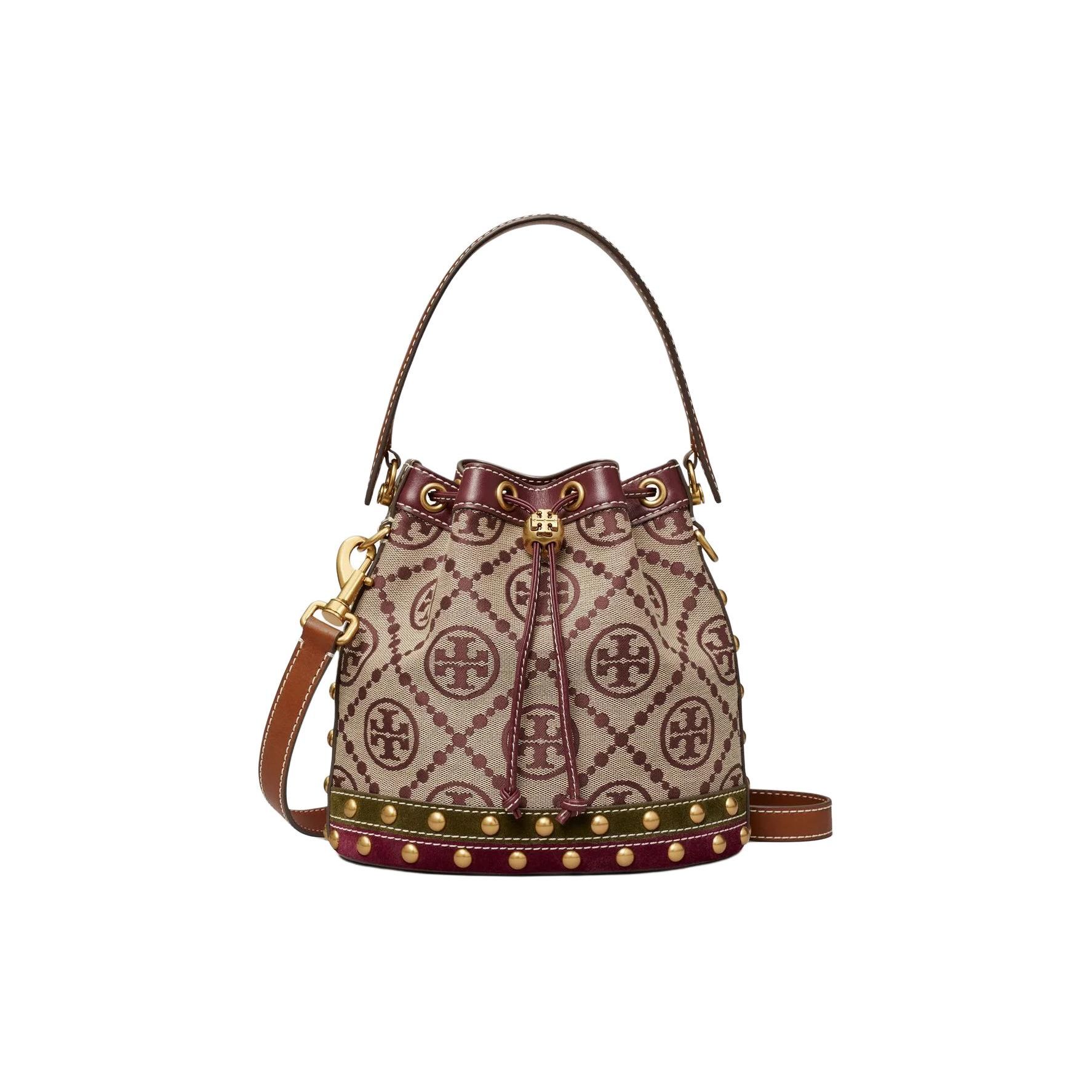Tory Burch T Monogram Double T Logo Dutch Quilted Metal Ring Drawstring Bucket Bag Leather Shoulder Crossbody Tote Women bags Brown 138906-639 Umber
Tory Burch T Monogram Double T Logo Dutch Quilted Metal Ring Drawstring Bucket Bag Leather Shoulder Crossbody Tote Women bags Brown 138906-639 Umber