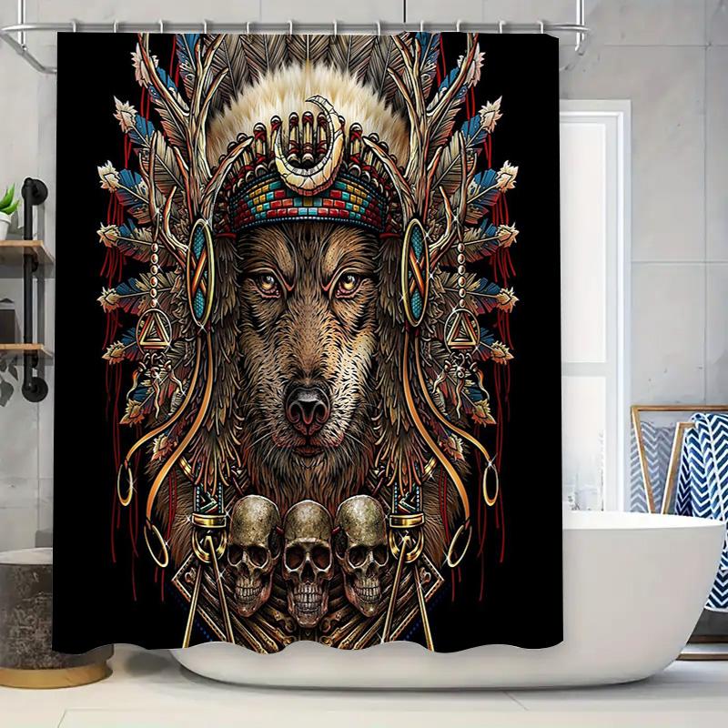 Wolf Shower Curtain Gothic Forest Animal Tapestry Backdrop Vintage Home Decor Dark Moon Halloween Washroom Wall Hanging W60H190(CM)-1 Pcs
Wolf Shower Curtain Gothic Forest Animal Tapestry Backdrop Vintage Home Decor Dark Moon Halloween Washroom Wall Hanging W60H190(CM)-1 Pcs