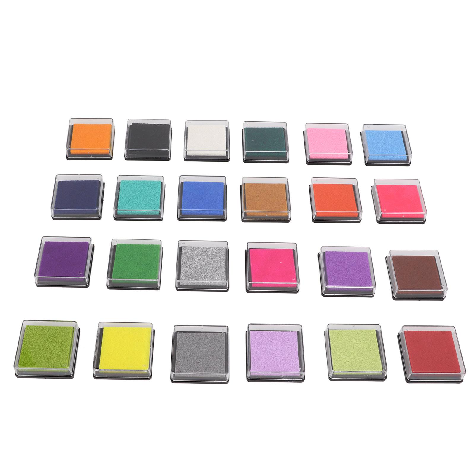 Ink Pad 24 Shades DIY Production Clear Details Strong Coverage Washable Stamp Ink Pad for Kids
Ink Pad 24 Shades DIY Production Clear Details Strong Coverage Washable Stamp Ink Pad for Kids
