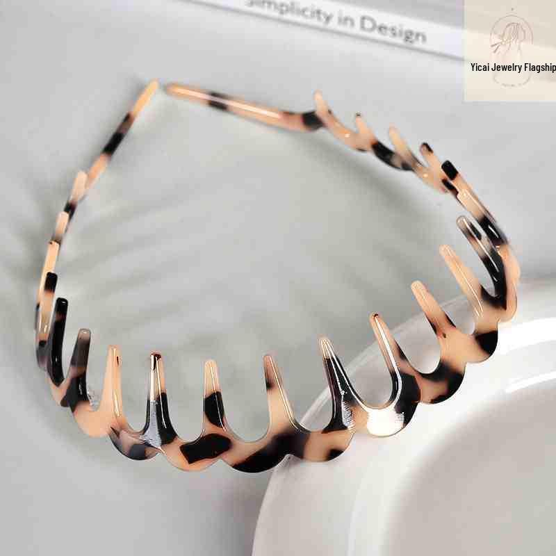 Korean Style Acetate Wavy Headband with Hairpin for Women - High Top Design 2024 колір світло леопард
Korean Style Acetate Wavy Headband with Hairpin for Women - High Top Design 2024 колір світло леопард