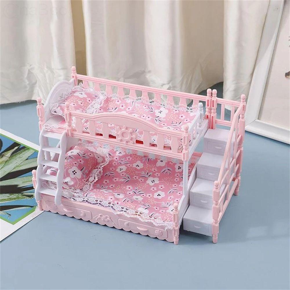 Play Toy Model Double Staircase Toy European Princess Bed Simulation Double Bed Miniature Furniture
Play Toy Model Double Staircase Toy European Princess Bed Simulation Double Bed Miniature Furniture