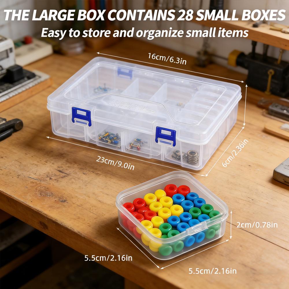 DIY Perler Beads Storage Organizer 28 Grids Clear Box for Handmade Craft Hardware Small Components
DIY Perler Beads Storage Organizer 28 Grids Clear Box for Handmade Craft Hardware Small Components