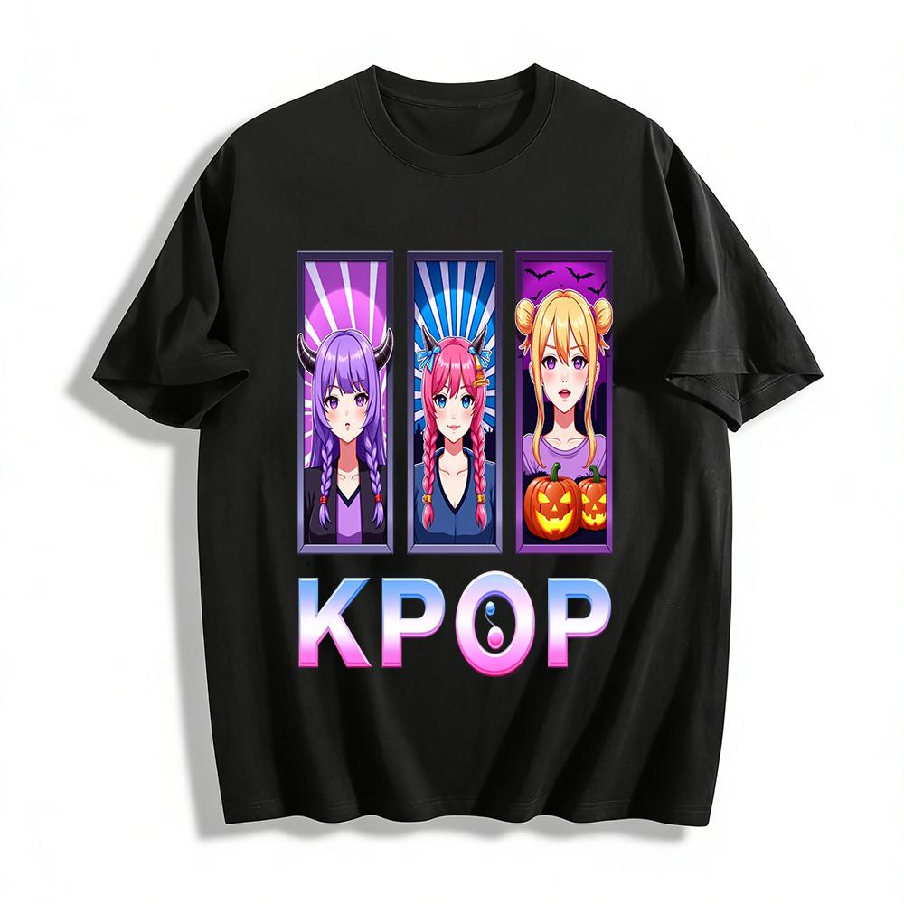 Halloween Themed KPOP Girl Group Print Top Anime Cartoon Girl Casual Loose Long Sleeve T-Shirt Pure cotton T-shirt 6XL
Halloween Themed KPOP Girl Group Print Top Anime Cartoon Girl Casual Loose Long Sleeve T-Shirt Pure cotton T-shirt 6XL