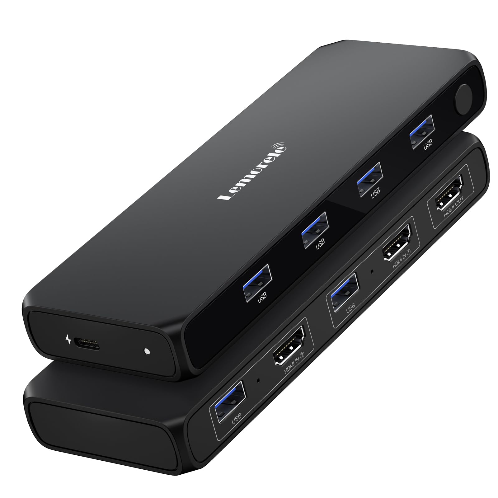 HDMI KVM switch USB 2 inputs 1 output Lemorele HDMI KVM switch HDMI selector Shares monitor For 2 PCs only No driver required Easy connection 3.0 
HDMI KVM switch USB 2 inputs 1 output Lemorele HDMI KVM switch HDMI selector Shares monitor For 2 PCs only No driver required Easy connection 3.0