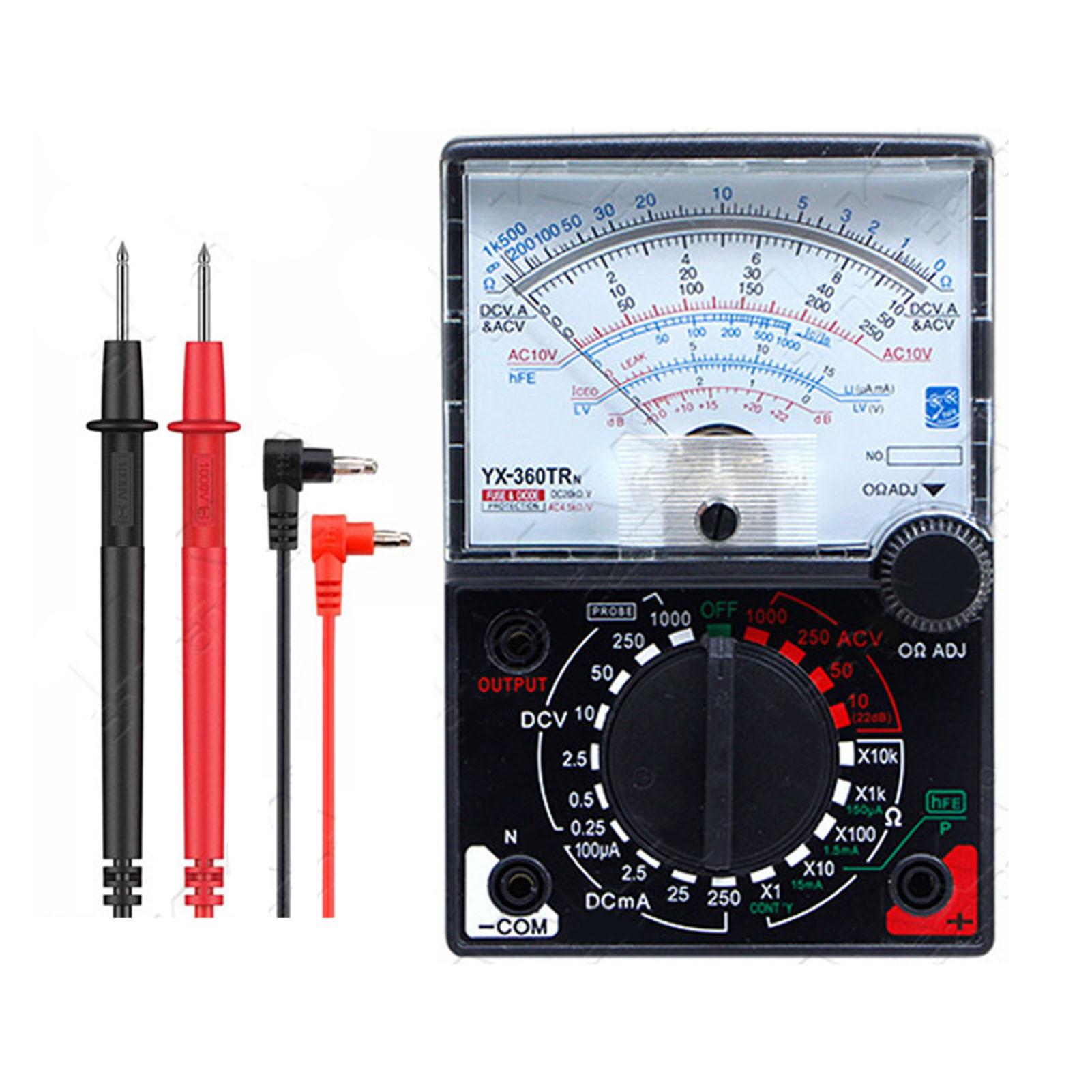 Pointer Multimeter Ammeter Voltmeter Ohmmeter with Probes Teaching Aids Maintenance Tool
Pointer Multimeter Ammeter Voltmeter Ohmmeter with Probes Teaching Aids Maintenance Tool