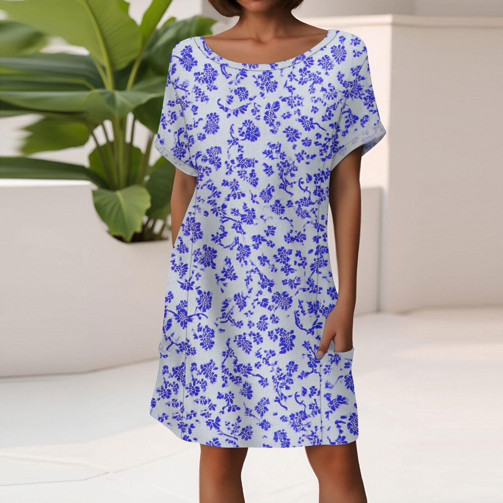 Women s Fashion Short Sleeve Dress With Pockets Floral Print Casual Beach Dress XL
Women s Fashion Short Sleeve Dress With Pockets Floral Print Casual Beach Dress XL