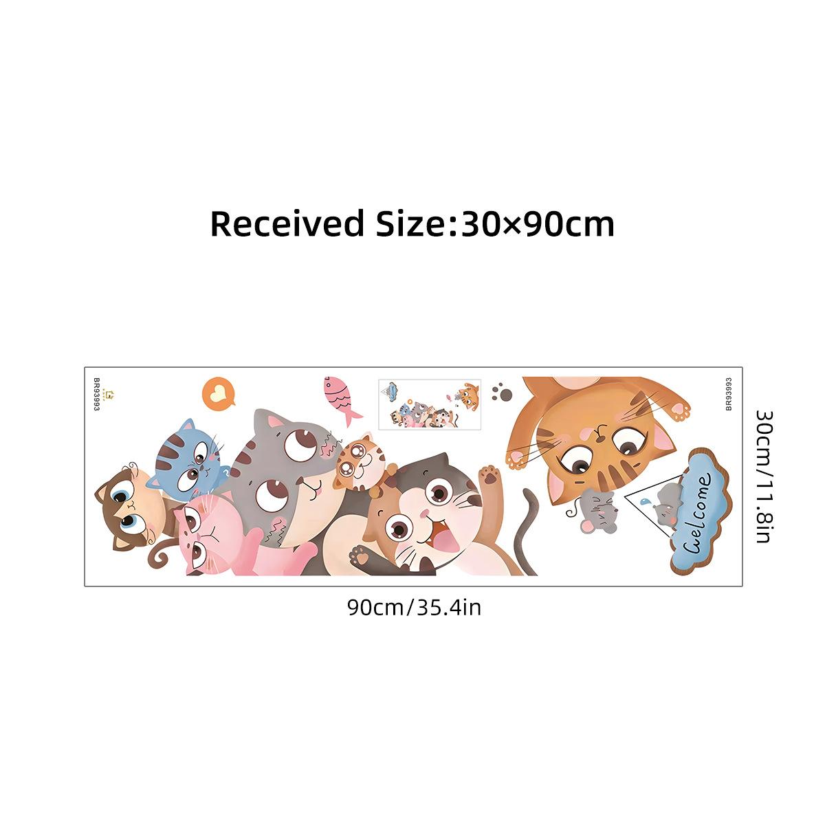 Cartoon Cat Smiling Face Peeking At Animal Door Stickers Removable for Bedroom Living Room Nursery Decoration Cute Wall Decal
Cartoon Cat Smiling Face Peeking At Animal Door Stickers Removable for Bedroom Living Room Nursery Decoration Cute Wall Decal