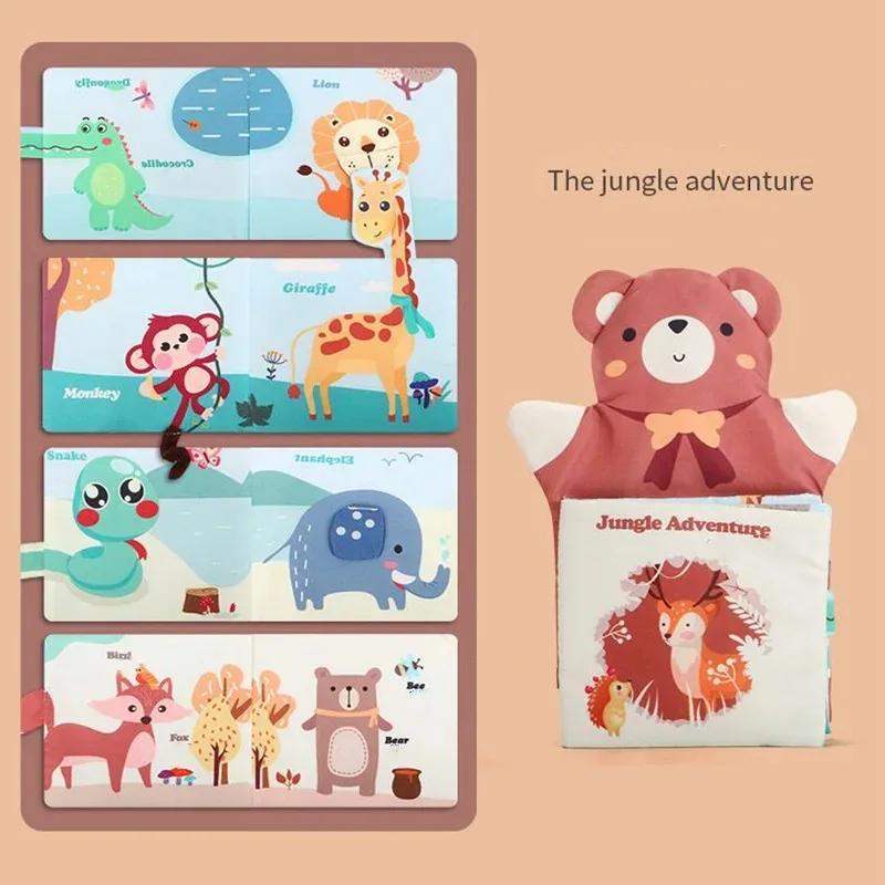 Infant Cloth Book Cartoon Early Education Enlightenment Tear-resistant Toy Animal Cognition Parent-child Interaction Hand Doll коричневий
Infant Cloth Book Cartoon Early Education Enlightenment Tear-resistant Toy Animal Cognition Parent-child Interaction Hand Doll коричневий