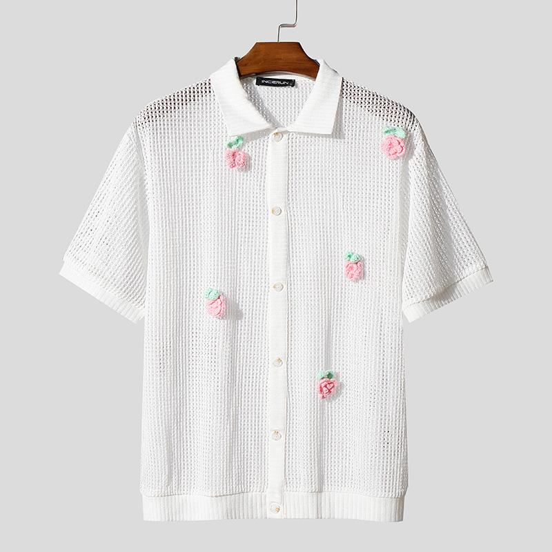 INCERUN Men s Summer Short Sleeve Buttons 3D Flowers Hollow Out Male Shirts XL белый
INCERUN Men s Summer Short Sleeve Buttons 3D Flowers Hollow Out Male Shirts XL белый