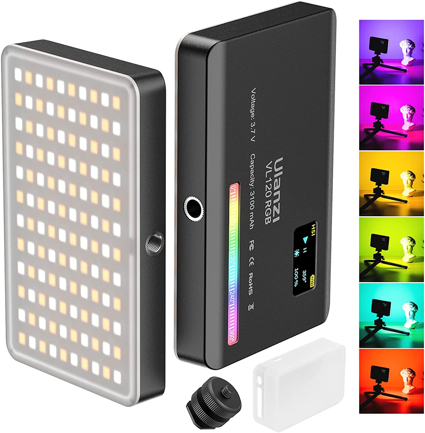 Фотосвітло Ulanzi VL120 RGB Світлодіодне світло для відео Світло для фотографій 20 FX Режими світлових ефектів Плавне затемнення Колірна температура Повний колір 3100 мАг
Фотосвітло Ulanzi VL120 RGB Світлодіодне світло для відео Світло для фотографій 20 FX Режими світлових ефектів Плавне затемнення Колірна температура Повний колір 3100 мАг