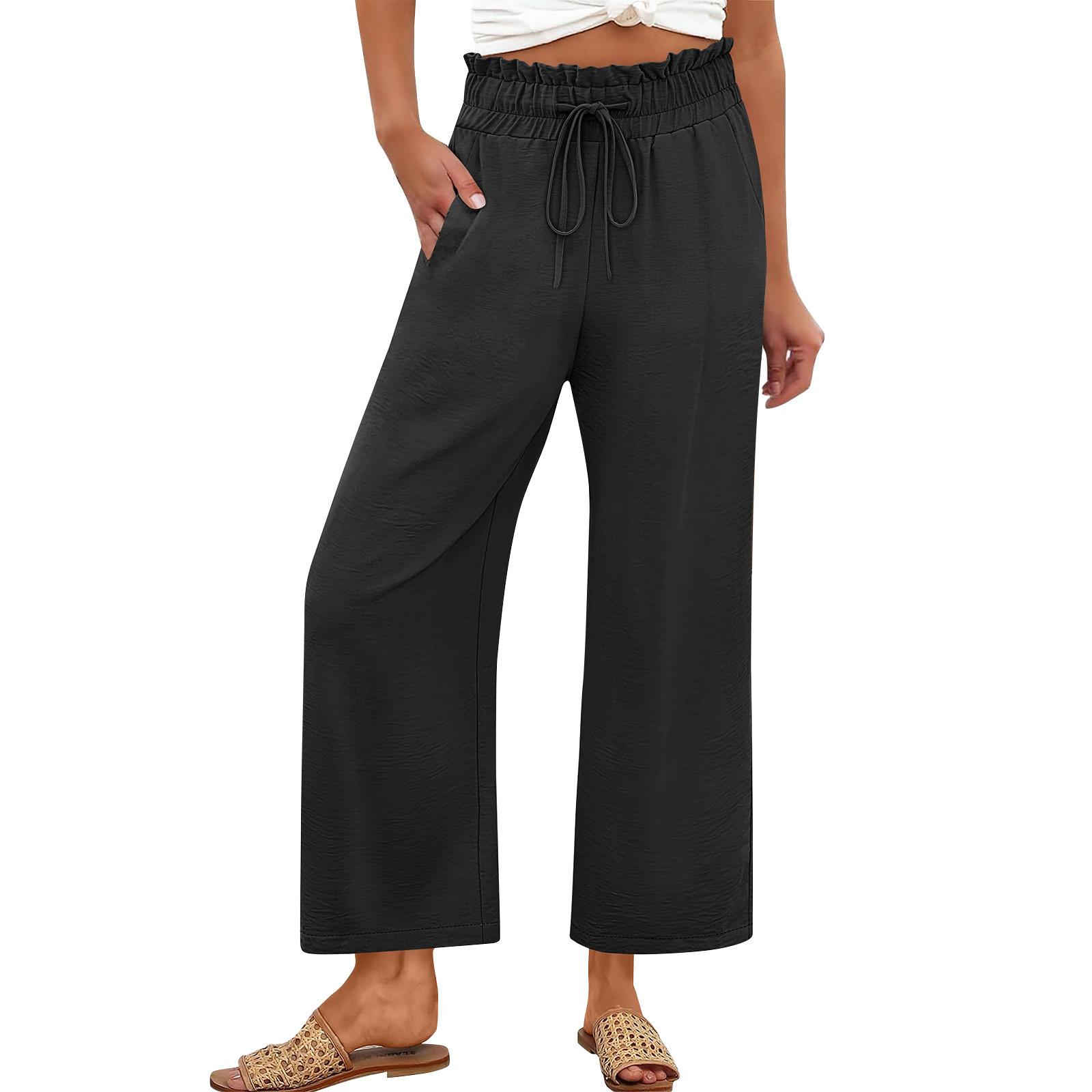 Женские повседневные брюки из хлопка и льна с карманами и шнурком XL чёрный
Женские повседневные брюки из хлопка и льна с карманами и шнурком XL чёрный