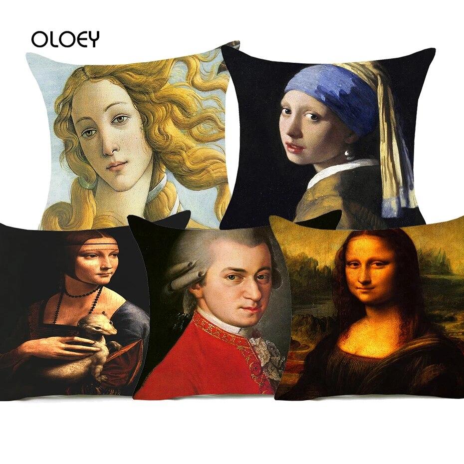 Mona Lisa Beethoven European Retro Polyester Pillow Case Home Bedroom Hotel Car Seat Decorative Pillow Case Wedding Gift
Mona Lisa Beethoven European Retro Polyester Pillow Case Home Bedroom Hotel Car Seat Decorative Pillow Case Wedding Gift