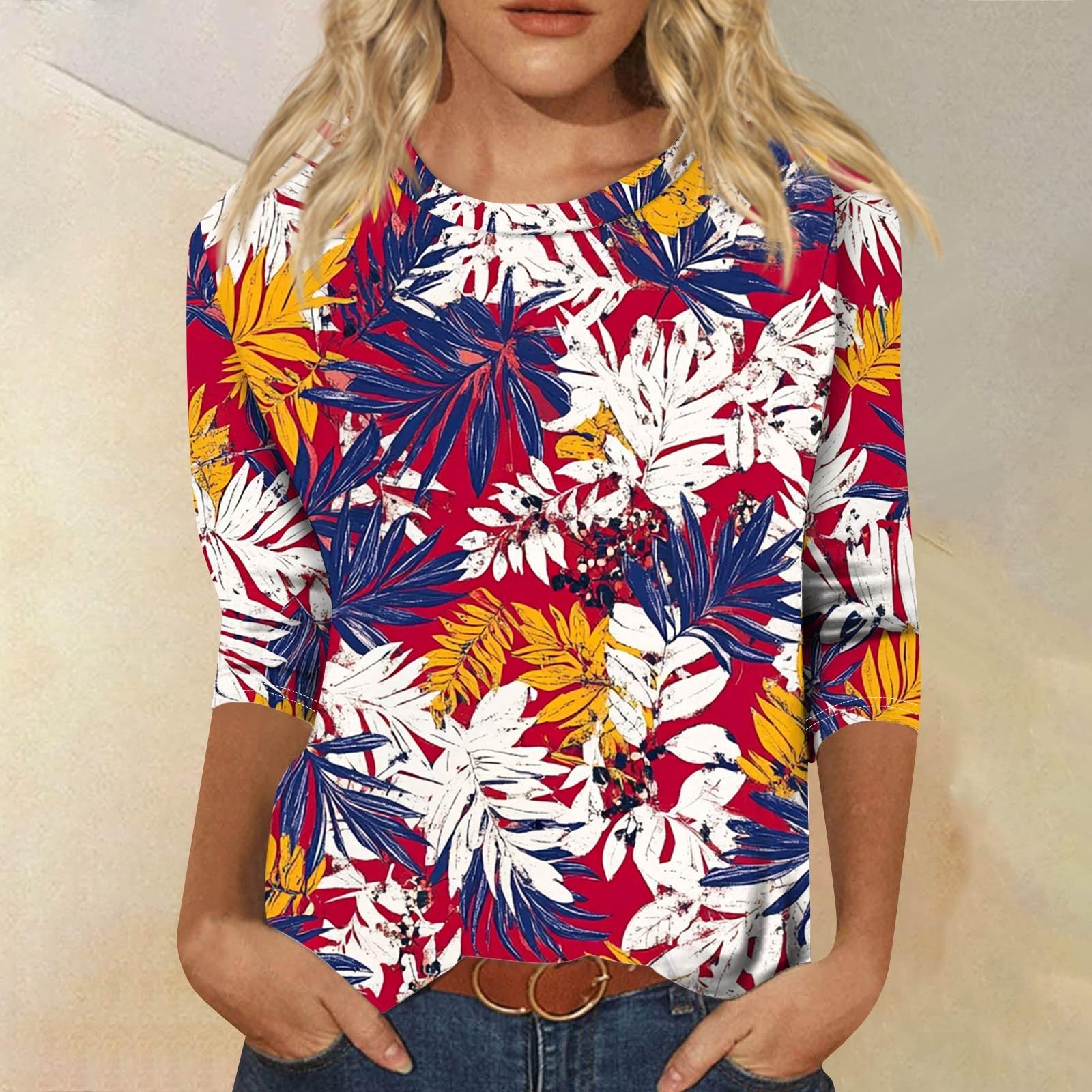 Женская модная повседневная свободная футболка с круглым вырезом и рукавами 3/4 с принтом, женский топ L
Женская модная повседневная свободная футболка с круглым вырезом и рукавами 3/4 с принтом, женский топ L