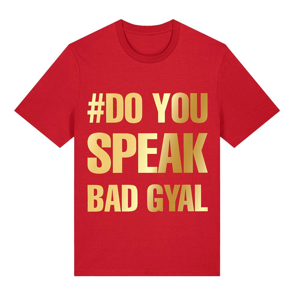 Camiseta #DO YOU SPEAK BAD GYAL Y2K Aesthetic Print T Shirt Women Streetwear Cotton Fashion Men Casual Short Sleeve Top Comfort XXL червоний
Camiseta #DO YOU SPEAK BAD GYAL Y2K Aesthetic Print T Shirt Women Streetwear Cotton Fashion Men Casual Short Sleeve Top Comfort XXL червоний