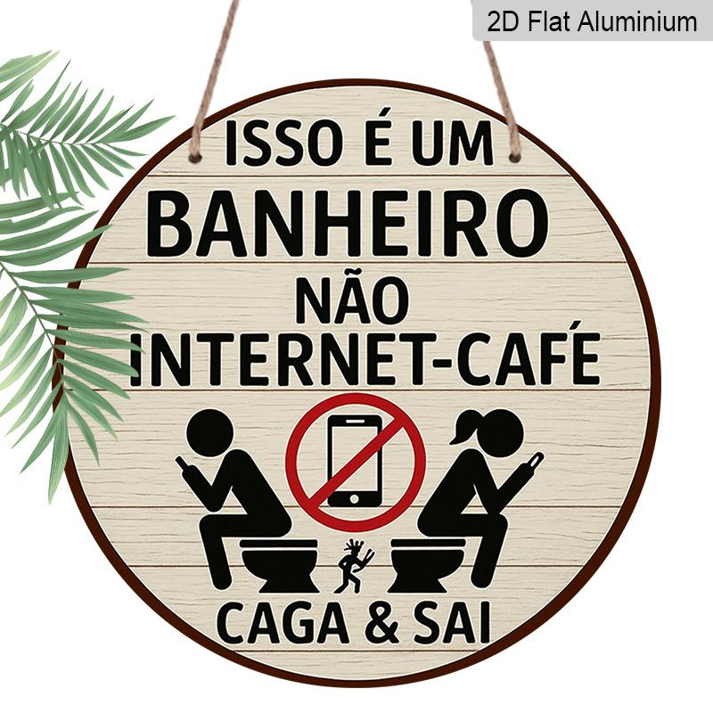 2D Flat, 1pc Portuguese This Is a Bathroom Sign Aluminum Round Retro Wall Plaque, Suitable for Restroom Decor, No Cell Phone Use Signage, Vintage 7.87*7.87in
2D Flat, 1pc Portuguese This Is a Bathroom Sign Aluminum Round Retro Wall Plaque, Suitable for Restroom Decor, No Cell Phone Use Signage, Vintage 7.87*7.87in