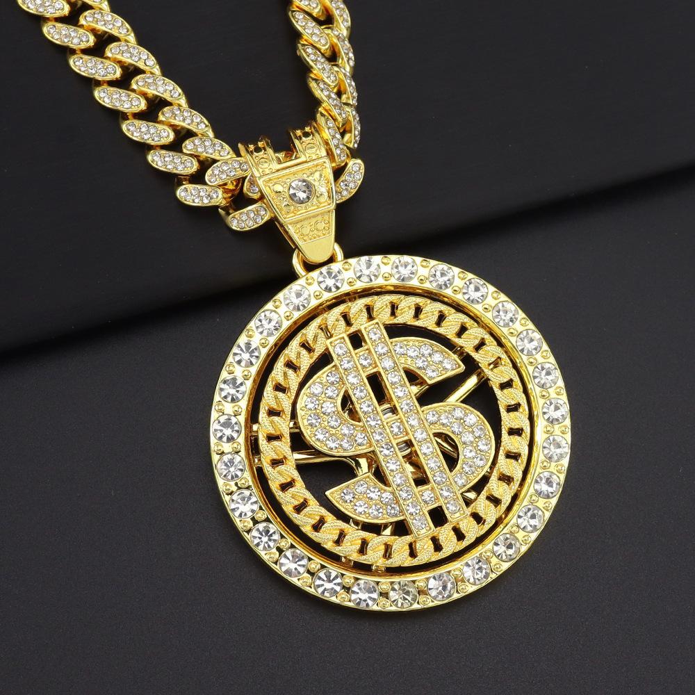 Men Hip Hop Big Rotatable US Dollar Money Sign Pendant Necklace 13mm Iced out Cuban Chain Choker Necklace Rap Rock Charm Jewelry
Men Hip Hop Big Rotatable US Dollar Money Sign Pendant Necklace 13mm Iced out Cuban Chain Choker Necklace Rap Rock Charm Jewelry