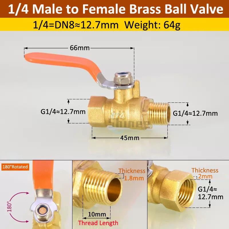 Orange handle Brass Barbed ball valve 1/8 3/8 1/4 3/4 Male Female Thread Connector Joint Copper Pipe Fitting Coupler Adapter
Orange handle Brass Barbed ball valve 1/8 3/8 1/4 3/4 Male Female Thread Connector Joint Copper Pipe Fitting Coupler Adapter