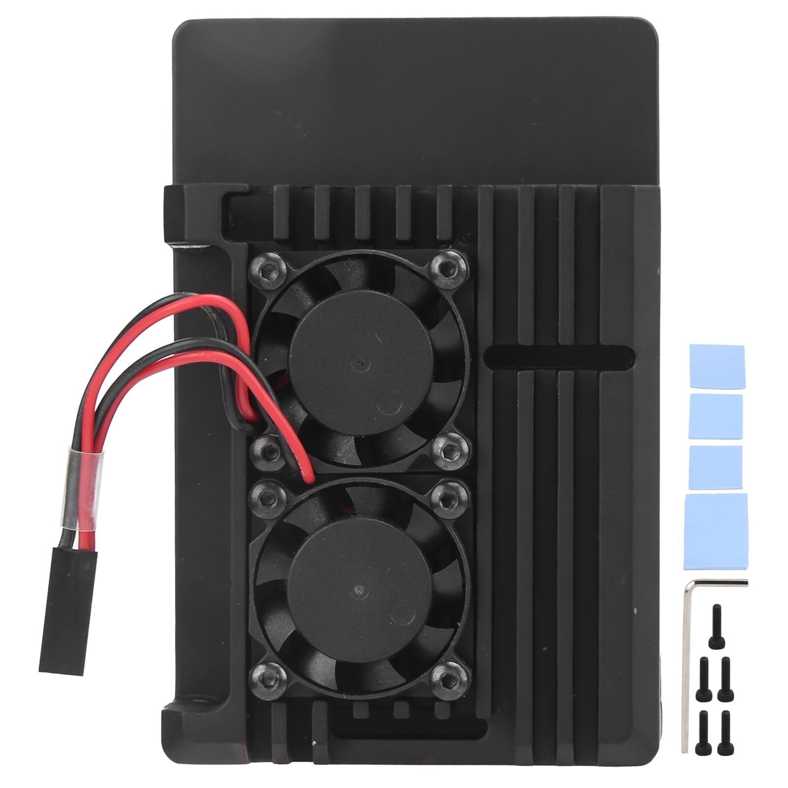 Для Raspberry Pi 4B Корпус Чорний Алюмінієвий Сплав 85x56.5x20мм з Термопастою Подвійні Вентилятори
Для Raspberry Pi 4B Корпус Чорний Алюмінієвий Сплав 85x56.5x20мм з Термопастою Подвійні Вентилятори