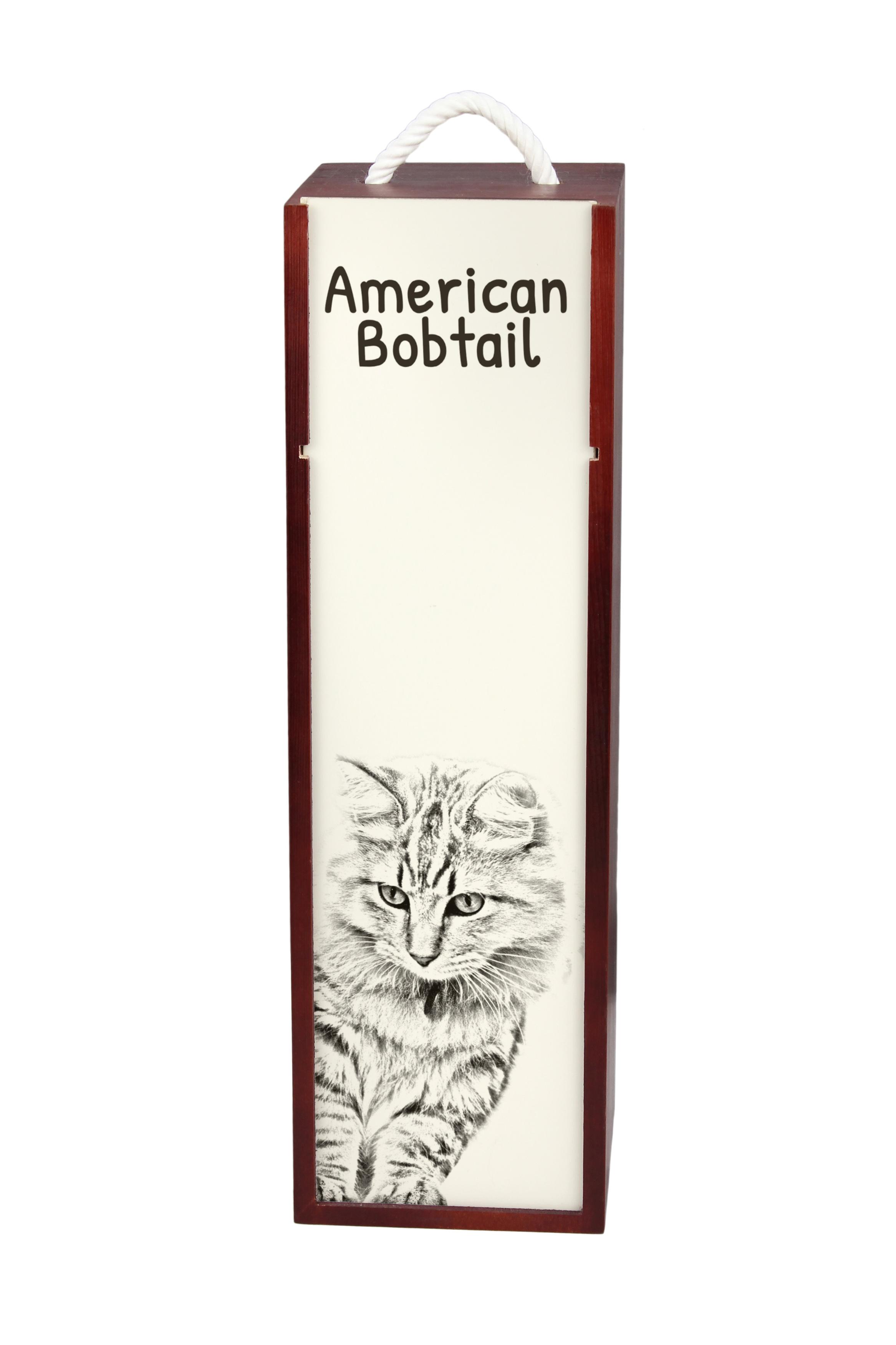 American Bobtail - wine box with a cat, alcohol box with graphics, personalized gift box from the Art-Dog brand коричневий
American Bobtail - wine box with a cat, alcohol box with graphics, personalized gift box from the Art-Dog brand коричневий
