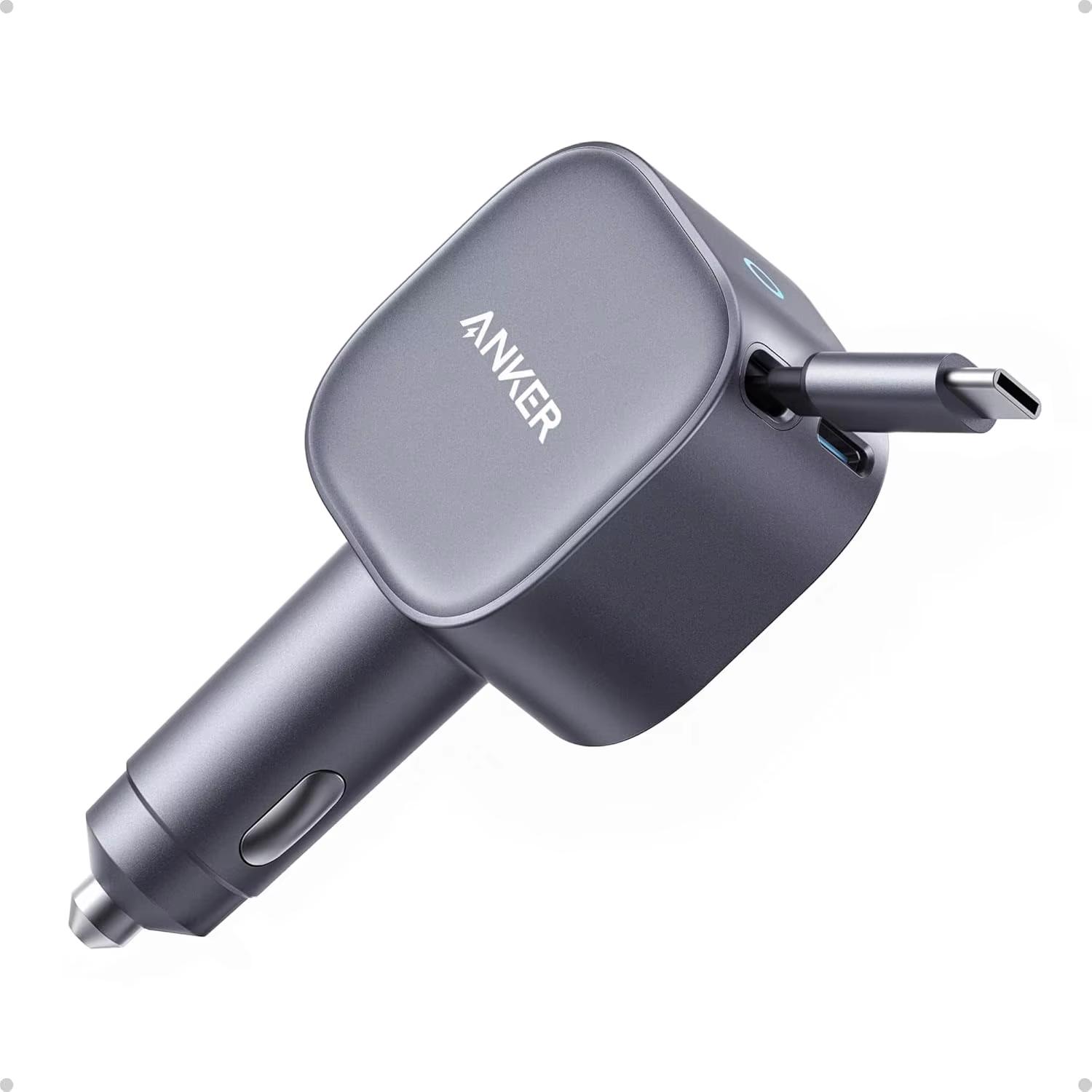 Anker Nano Car Charger 75W Fast Charging Built-in USB C Retractable Cable Compact Car Adapter A2738 сірий
Anker Nano Car Charger 75W Fast Charging Built-in USB C Retractable Cable Compact Car Adapter A2738 сірий