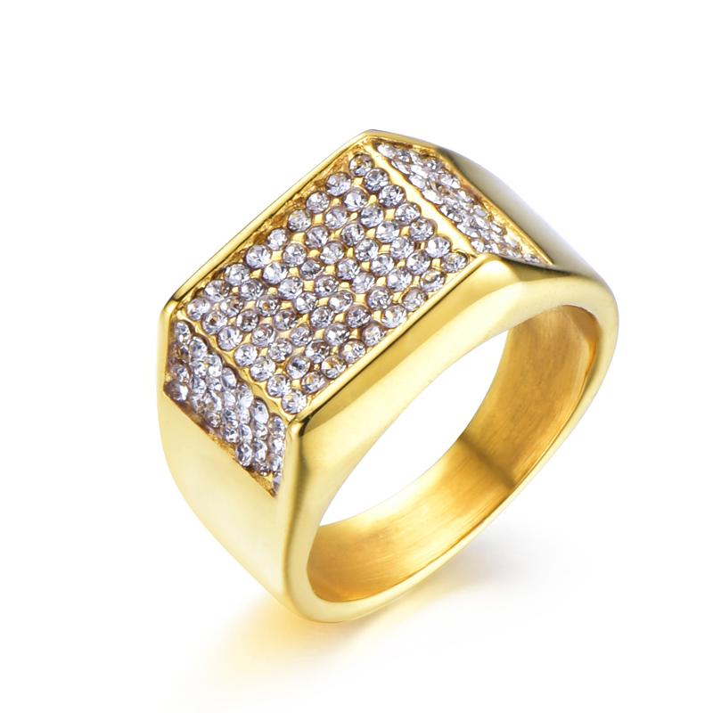 HIP Hop Micro Pave Rhinestone Gold Color Stainless Steel Iced Out Bling Square Rings for Men Jewelry Dropshipping
HIP Hop Micro Pave Rhinestone Gold Color Stainless Steel Iced Out Bling Square Rings for Men Jewelry Dropshipping