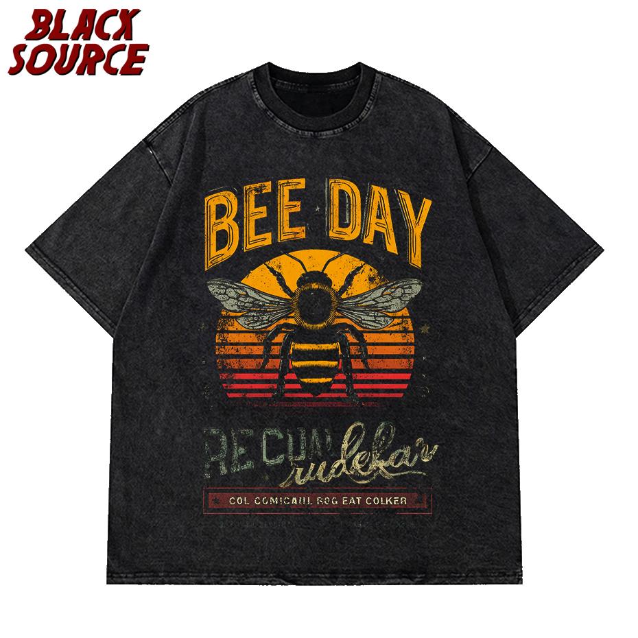 T Unisex Tshirt with BEES Print Acid Washed Cotton Exclusive Graphic Cool Vintage Street Clothing Mens Tshirts S
T Unisex Tshirt with BEES Print Acid Washed Cotton Exclusive Graphic Cool Vintage Street Clothing Mens Tshirts S
