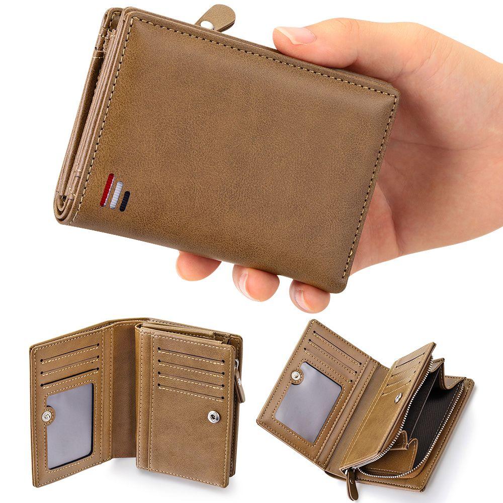 Практичный многофункциональный короткий чехол для удостоверения личности с держателем для карт на молнии, мужской кожаный кошелек для монет 
Практичный многофункциональный короткий чехол для удостоверения личности с держателем для карт на молнии, мужской кожаный кошелек для монет