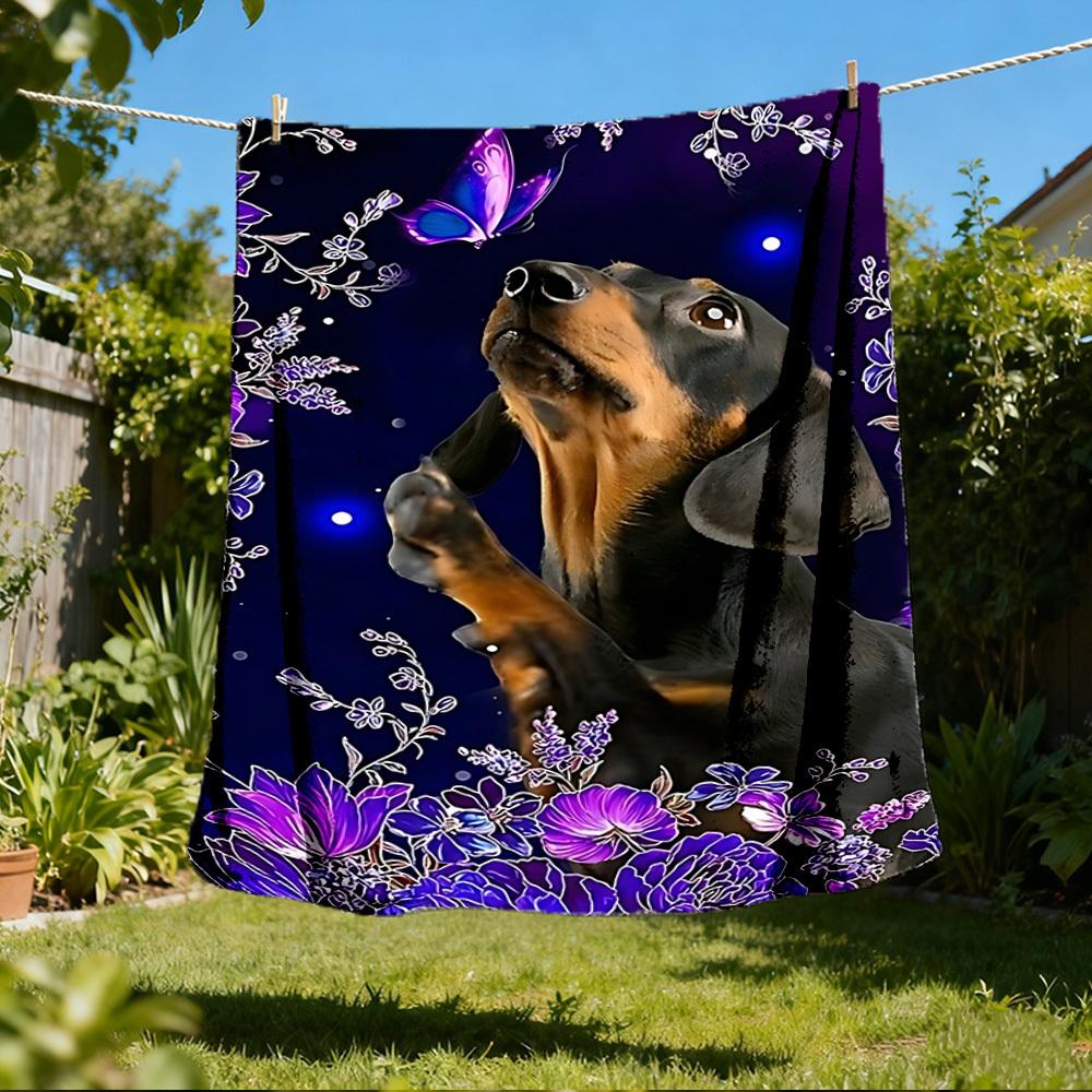 1pc Floral Dachshund Outdoor Flannel Blanket , Machine Washable Perfect Gift for Birthday , Holiday Travel Accessory , Durable Material 80x120cm
1pc Floral Dachshund Outdoor Flannel Blanket , Machine Washable Perfect Gift for Birthday , Holiday Travel Accessory , Durable Material 80x120cm