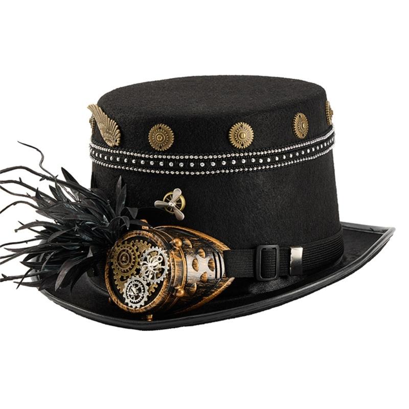 Gothic Geared Studded Hat for Coser Steampunk Gothic For Costume Parties Halloween Event Photo Props 1 чёрный
Gothic Geared Studded Hat for Coser Steampunk Gothic For Costume Parties Halloween Event Photo Props 1 чёрный