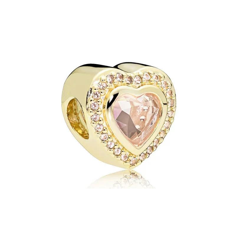 New Sparkling Gold Blue Pink Heart Charm Bead for European Silver Bracelet Necklace DIY Jewelry Gift
New Sparkling Gold Blue Pink Heart Charm Bead for European Silver Bracelet Necklace DIY Jewelry Gift