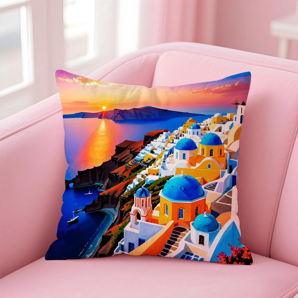 Santorini Landscape Cushion Cover Soft Plush Throw Pillow Cushion CoverDoubleSided Printed Pillow Case for Sofa Home Decor 30x30cm
Santorini Landscape Cushion Cover Soft Plush Throw Pillow Cushion CoverDoubleSided Printed Pillow Case for Sofa Home Decor 30x30cm