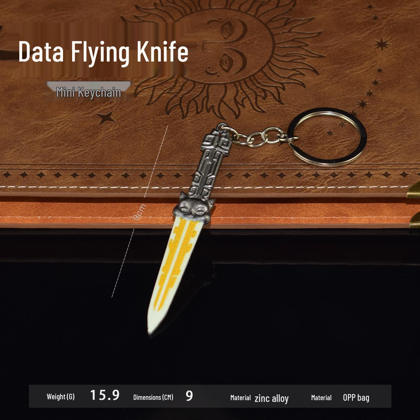 Mini Metal Model Flying Knife Unsharpened Pendant Keychain Toy Ornament
Mini Metal Model Flying Knife Unsharpened Pendant Keychain Toy Ornament