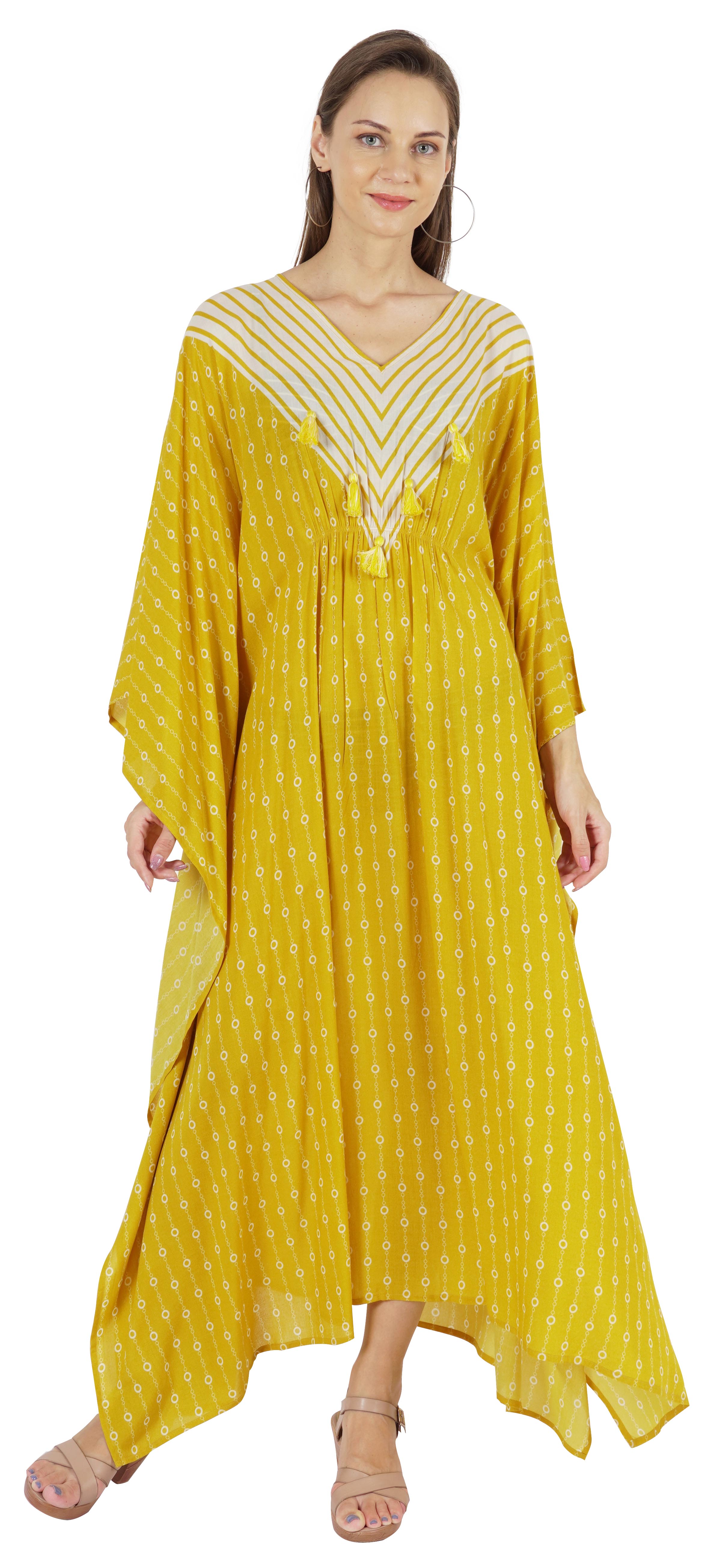 Moomaya Printed Caftan Gown Maxi Dress For Women Beachwear Party Kimono Cover Up XXL жовтий
Moomaya Printed Caftan Gown Maxi Dress For Women Beachwear Party Kimono Cover Up XXL жовтий