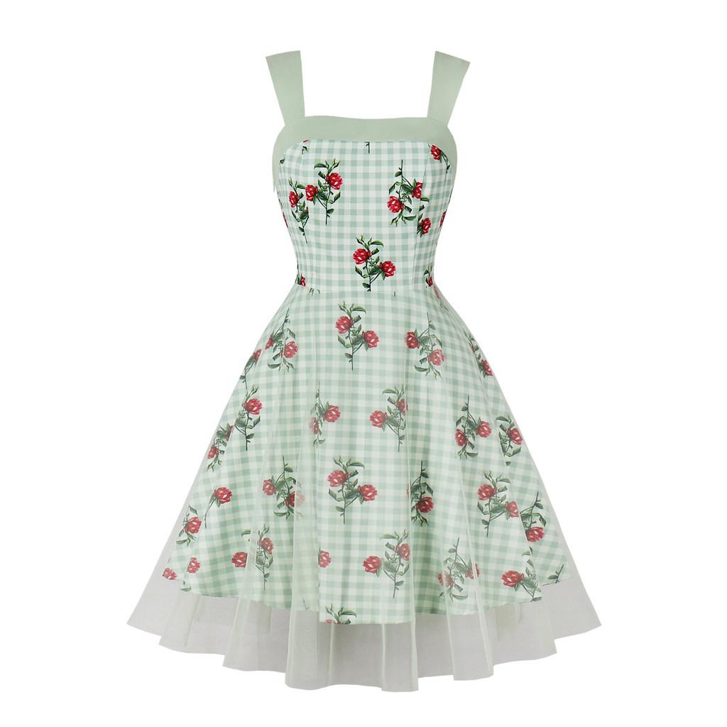 Women Retro 50s 60s Hepburn Flowers Floral Sleeveless Suspender Strap Midi Dress Office Host Wedding Bride Bridesmaids Party Gowns S зелёный
Women Retro 50s 60s Hepburn Flowers Floral Sleeveless Suspender Strap Midi Dress Office Host Wedding Bride Bridesmaids Party Gowns S зелёный