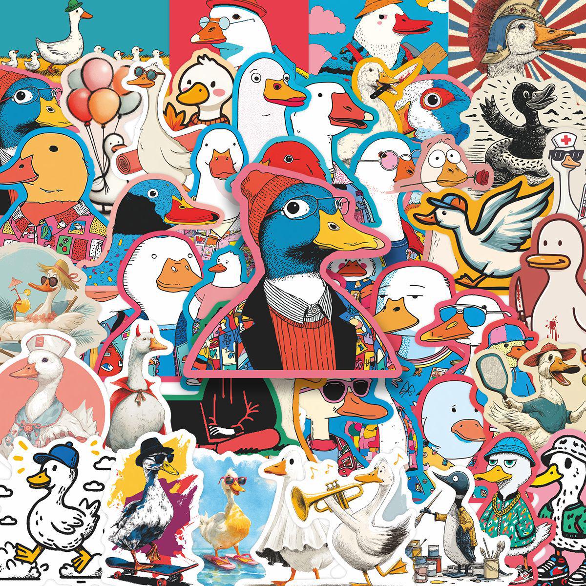 50PCS Cute Goofy Anthropomorphic Duck Stickers for Water Bottles, Phone Cases, Journals, and Stationery Decorations. No
50PCS Cute Goofy Anthropomorphic Duck Stickers for Water Bottles, Phone Cases, Journals, and Stationery Decorations. No