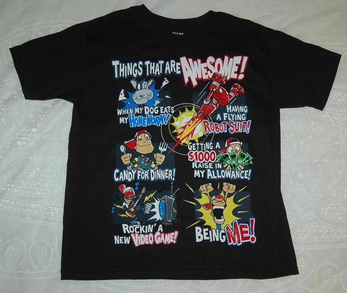 Boys BLACK Tee Shirt THINGS THAT ARE AWESOME Being Me CANDY Dog 120
Boys BLACK Tee Shirt THINGS THAT ARE AWESOME Being Me CANDY Dog 120