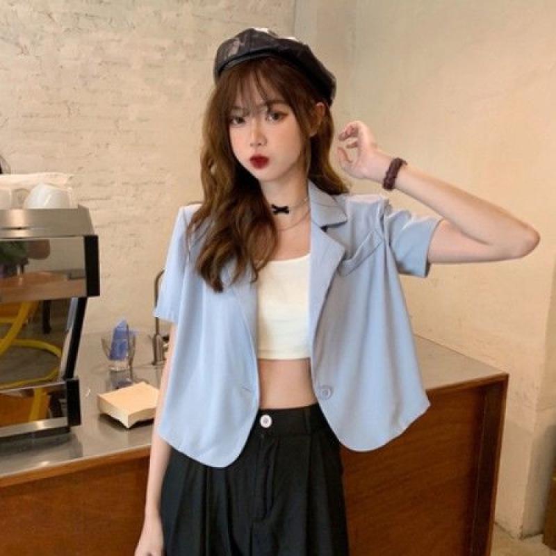 Women s Short-Sleeved Korean Drape Blazer: Trendy Loose Black Summer Jacket L
Women s Short-Sleeved Korean Drape Blazer: Trendy Loose Black Summer Jacket L