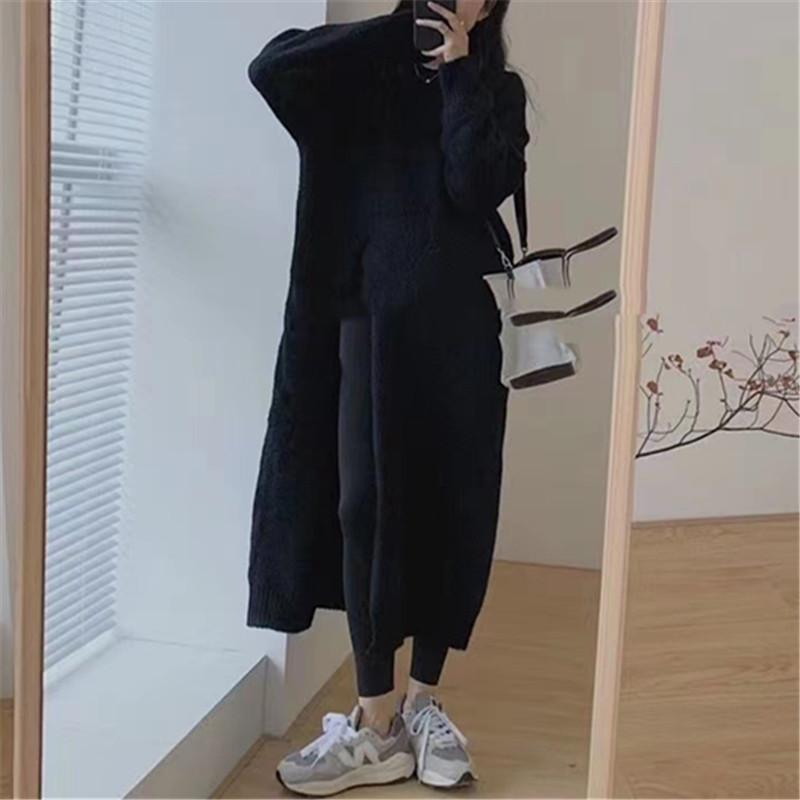 Платье женское осенне-зимнее новое корейское модное круглое воротничковое свободное ленивое трикотажное среднее и длинное разрезное свитер юбка верхняя одежда One size чёрный
Платье женское осенне-зимнее новое корейское модное круглое воротничковое свободное ленивое трикотажное среднее и длинное разрезное свитер юбка верхняя одежда One size чёрный