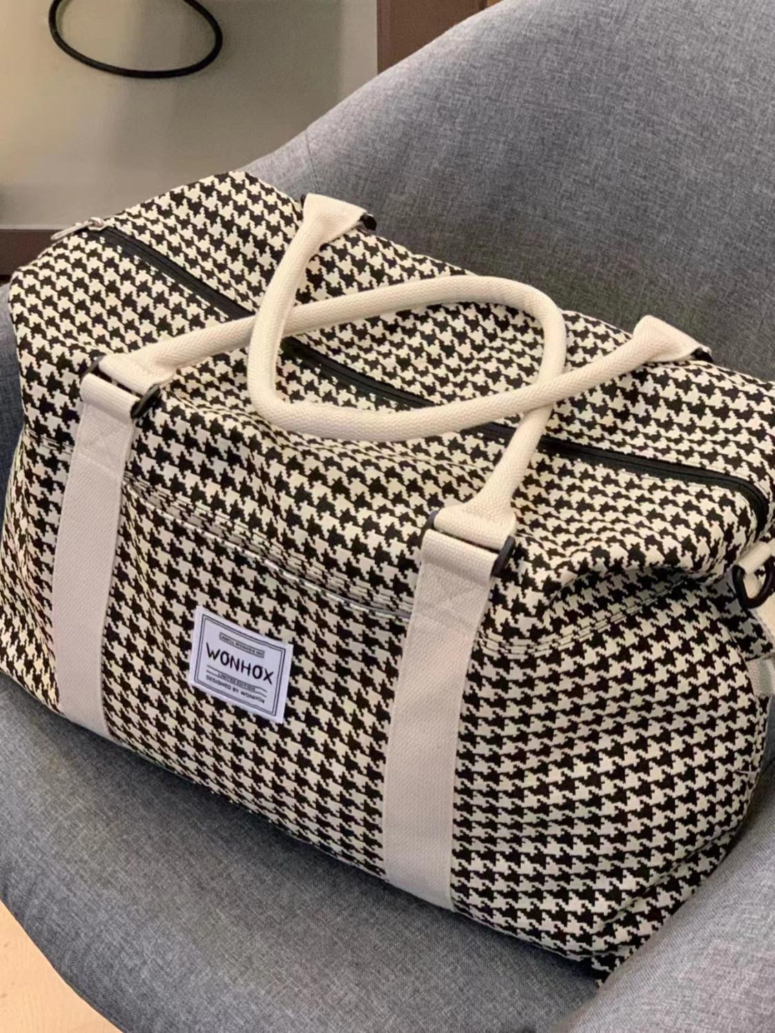 Fashion Houndstooth Handbag Women Lightweight Travel Large Capacity Shoulder Bags Ladies Versatile Classic Crossbody Luggage Bag 55x27x18cm чёрный
Fashion Houndstooth Handbag Women Lightweight Travel Large Capacity Shoulder Bags Ladies Versatile Classic Crossbody Luggage Bag 55x27x18cm чёрный