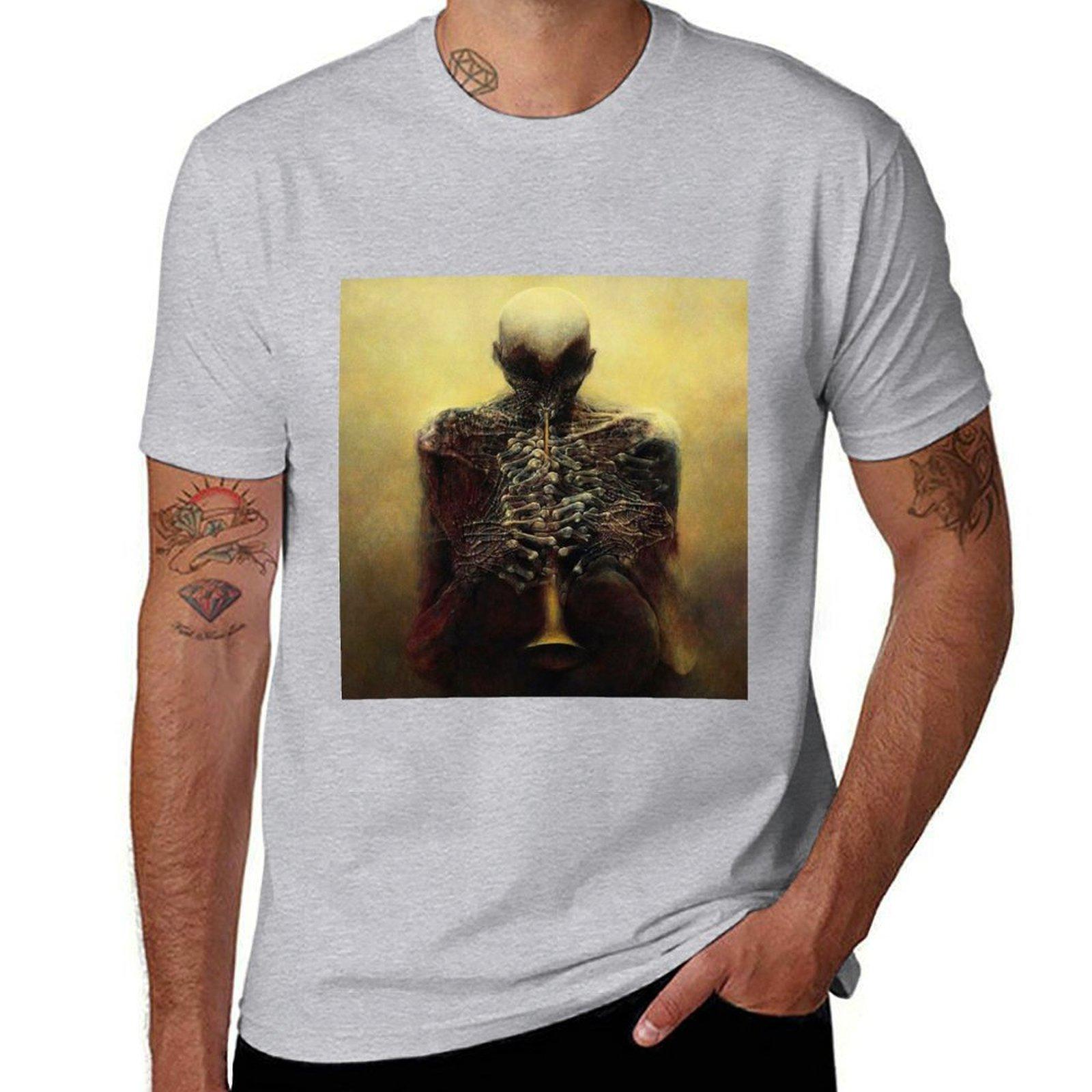Zdzisaw Beksinski art T-Shirt anime clothes heavyweights summer tops T-shirt men 3XL
Zdzisaw Beksinski art T-Shirt anime clothes heavyweights summer tops T-shirt men 3XL