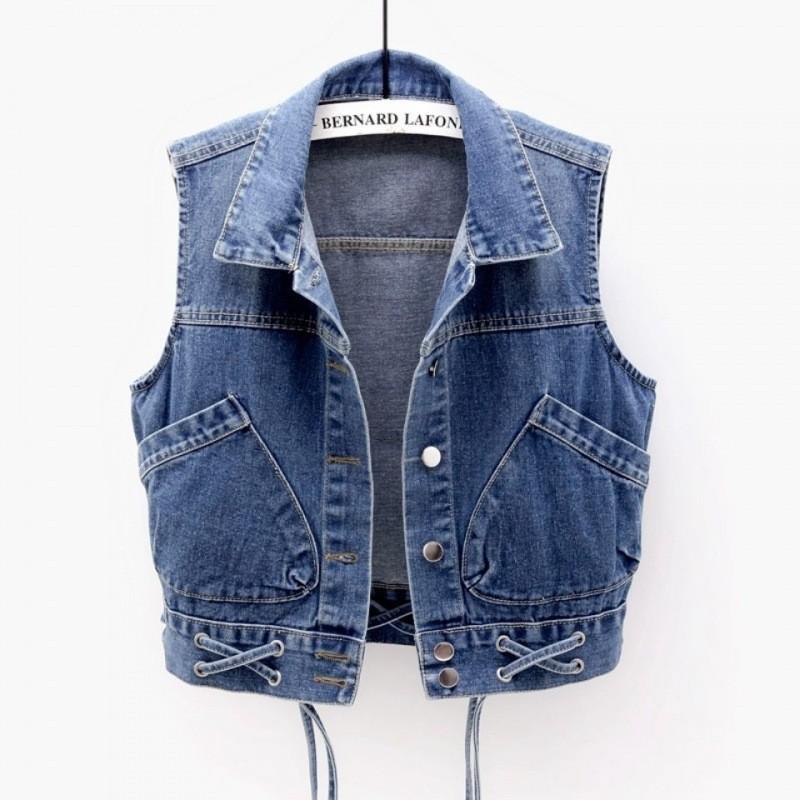 In Stock: Women s Loose Fit Sleeveless Denim Vest with Big Pockets - Short, Slim Lace-Up for Spring/Autumn 4XL (140-150 jin) темно-синий
In Stock: Women s Loose Fit Sleeveless Denim Vest with Big Pockets - Short, Slim Lace-Up for Spring/Autumn 4XL (140-150 jin) темно-синий