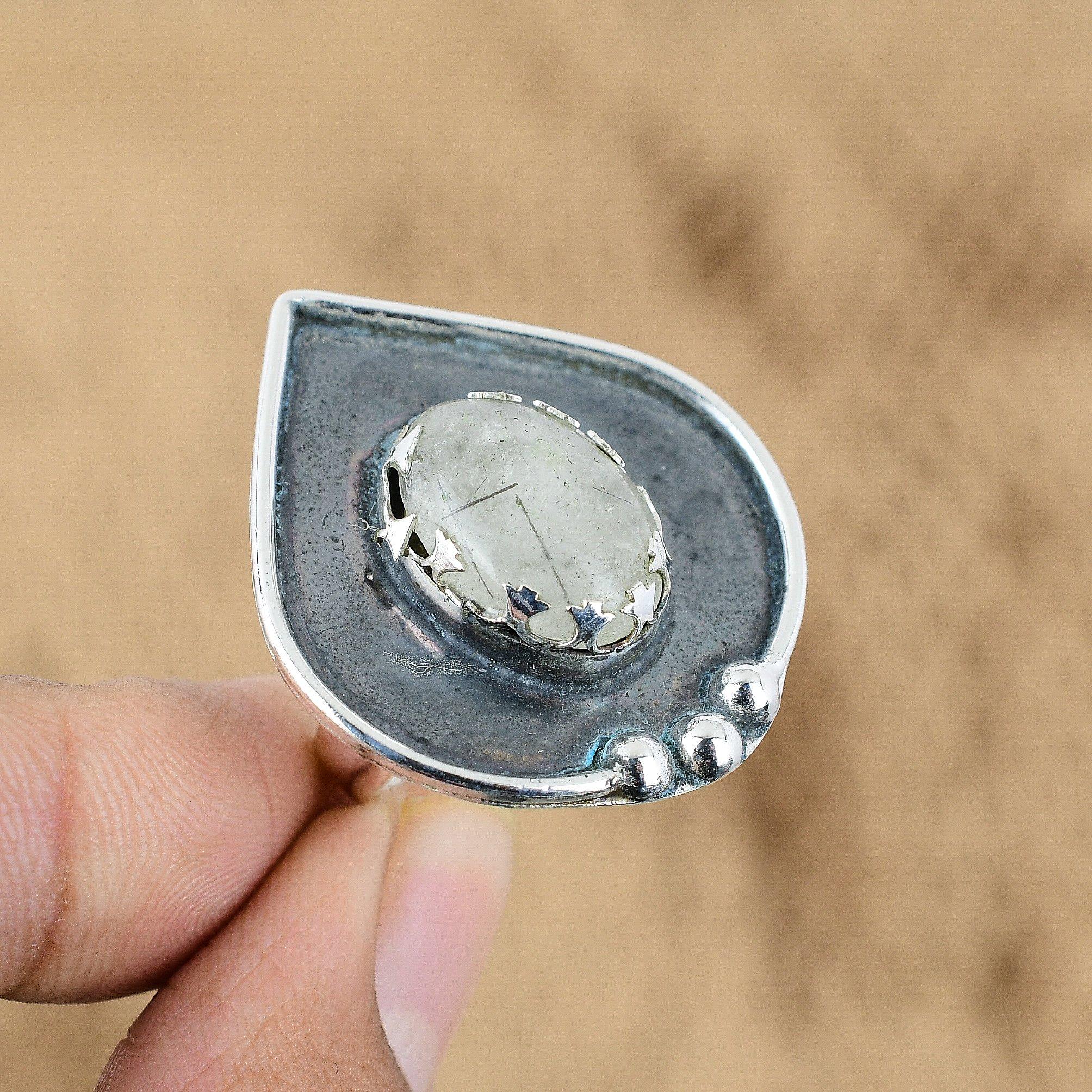 Mothers day Deal Black Rutile Stone 925 Silver Birthday Promise New Ring Jewelry Yes
Mothers day Deal Black Rutile Stone 925 Silver Birthday Promise New Ring Jewelry Yes
