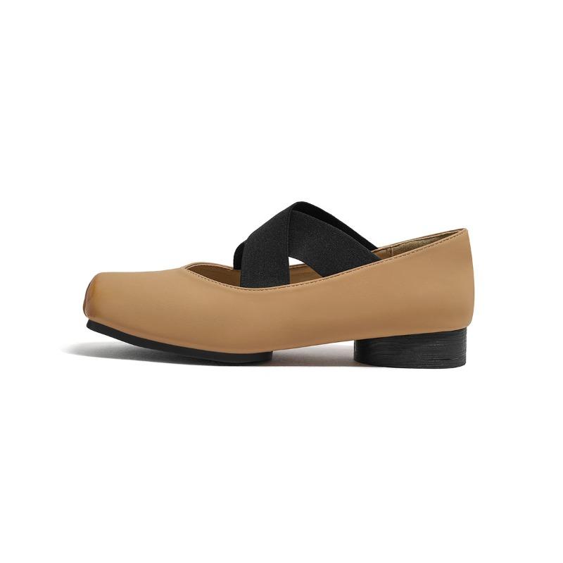Leather ballet shoes popular high heel comfortable soft sole shallow mouth single shoes cross tie Mary Jane shoes 34
Leather ballet shoes popular high heel comfortable soft sole shallow mouth single shoes cross tie Mary Jane shoes 34