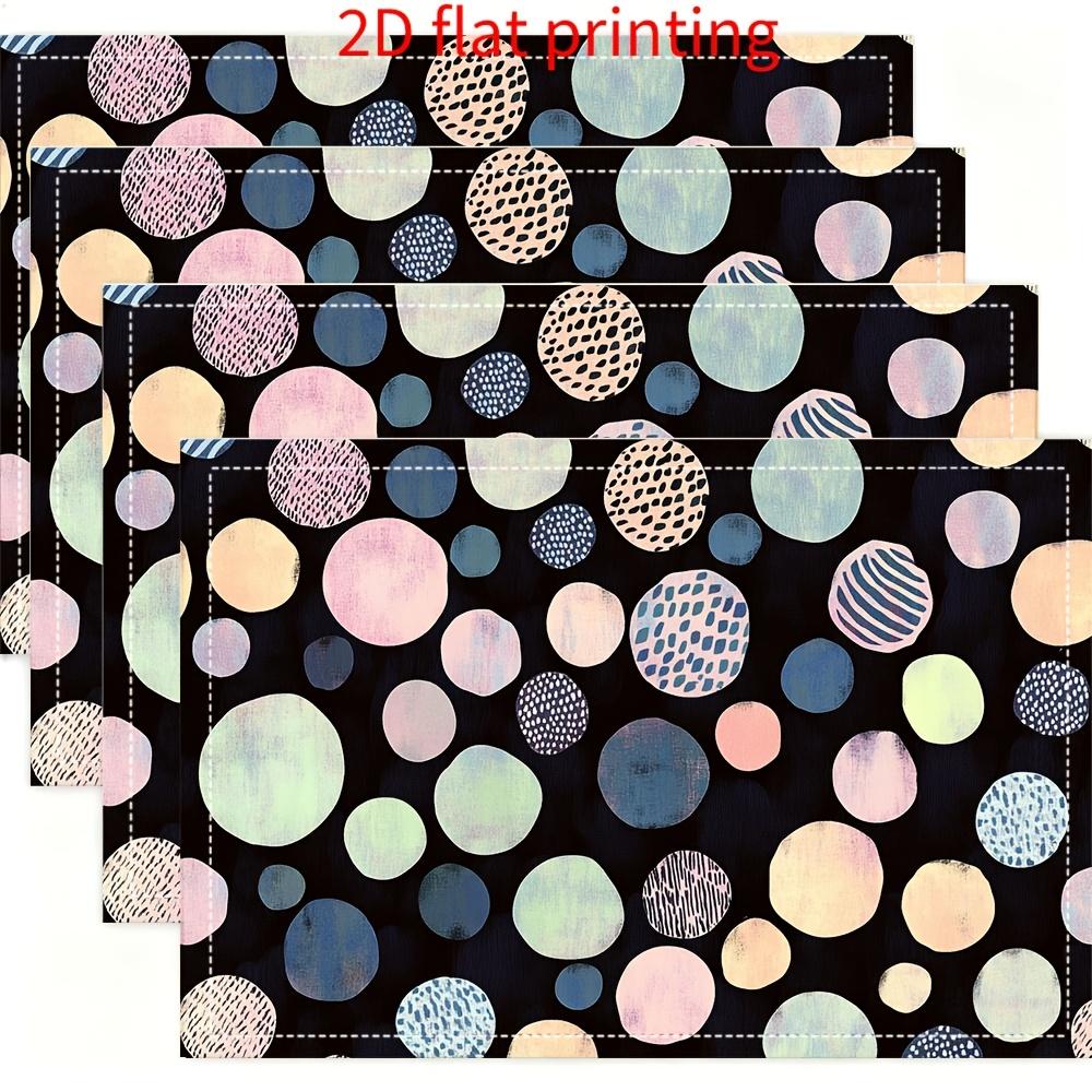 Set of 4 Square Placemats Black Background Colorful Circles Print Thin Polyester 12x18 Inch for Trendy Dining Home Decor 30x45cm-4PC
Set of 4 Square Placemats Black Background Colorful Circles Print Thin Polyester 12x18 Inch for Trendy Dining Home Decor 30x45cm-4PC