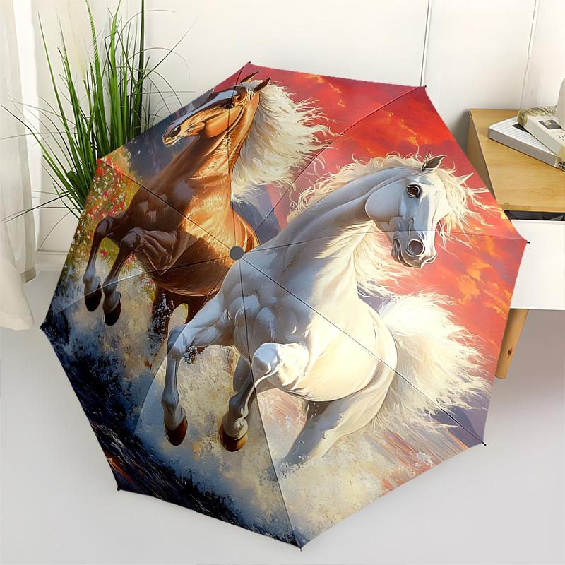 Horses,Sunset Automatic Folding Umbrella Compact 8 rib Design,Unique Style,Suitable for Everyday Outdoor Use,Perfect Gift for Friends
Horses,Sunset Automatic Folding Umbrella Compact 8 rib Design,Unique Style,Suitable for Everyday Outdoor Use,Perfect Gift for Friends