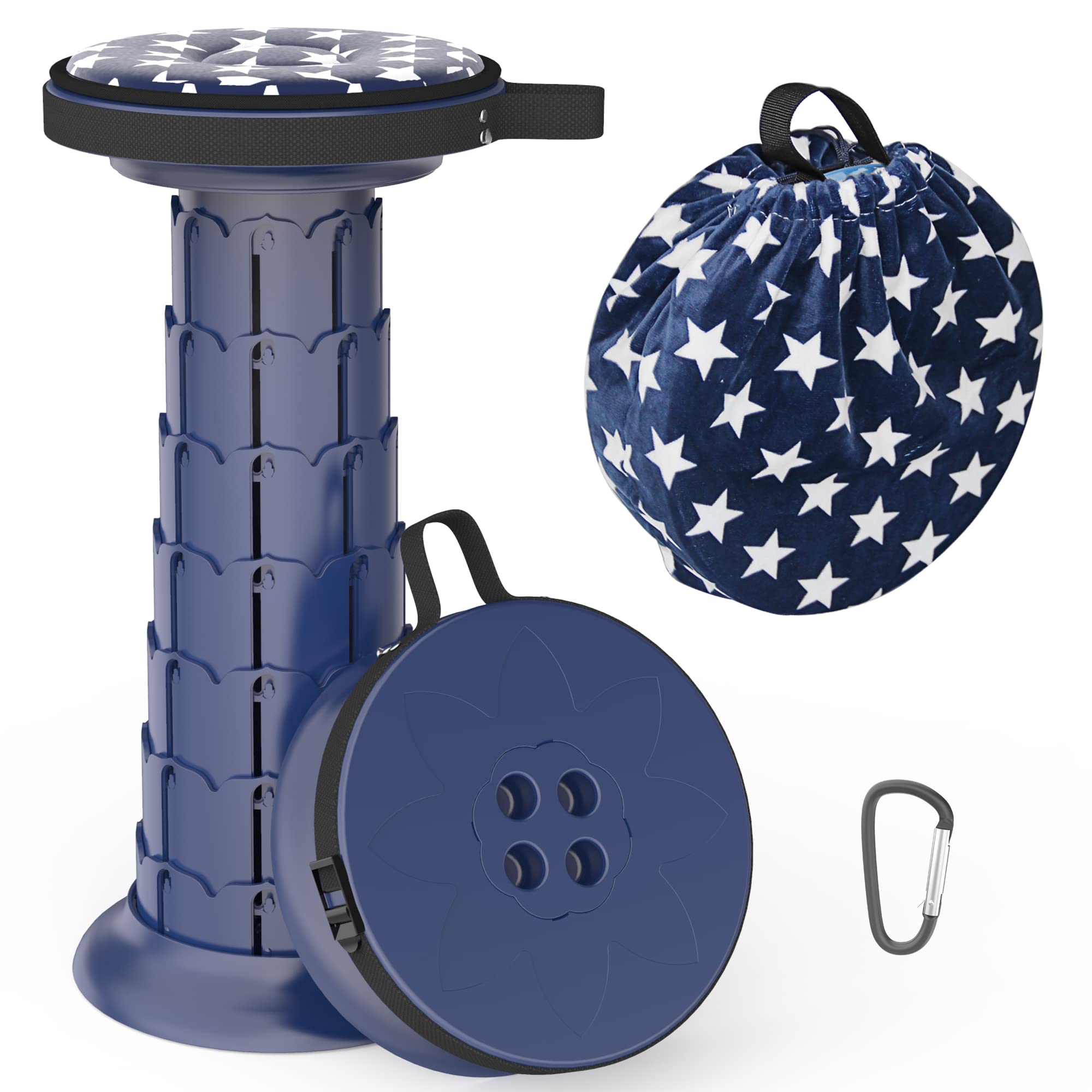 ALEVMOOM Folding Chair, Folding Chair, Portable Chair, Camping Chair, Telescopic Stool, Height Adjustable, Lightweight, Compact, Cushioned, Storage
ALEVMOOM Folding Chair, Folding Chair, Portable Chair, Camping Chair, Telescopic Stool, Height Adjustable, Lightweight, Compact, Cushioned, Storage