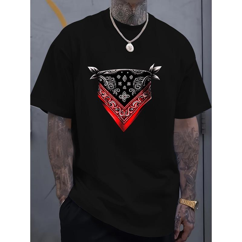 European Size Men s & Women s Bandana Print T-Shirt - Cotton Soft Breathable Streetwear Tee with Paisley, Fade-Resistant Short Sleeve Shirt 3XL чорний
European Size Men s & Women s Bandana Print T-Shirt - Cotton Soft Breathable Streetwear Tee with Paisley, Fade-Resistant Short Sleeve Shirt 3XL чорний