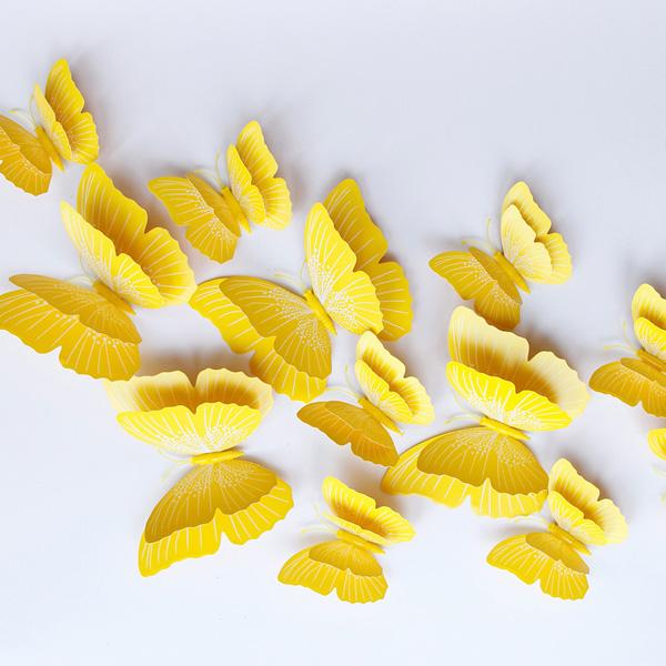 12Pcs Seven Solid Colors Double Layer 3D Butterfly Wall Sticker For Wedding Home Decoration Magnet Butterflies Fridge Stickers
12Pcs Seven Solid Colors Double Layer 3D Butterfly Wall Sticker For Wedding Home Decoration Magnet Butterflies Fridge Stickers