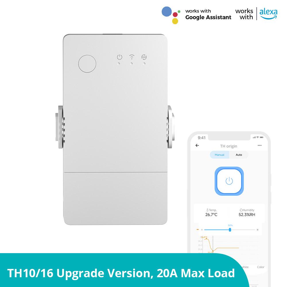 SONOFF TH Origin 16A/20A Wi-Fi умный переключатель контроля температуры и влажности переключатель умный дом работает с eWeLink Alexa Google Home
SONOFF TH Origin 16A/20A Wi-Fi умный переключатель контроля температуры и влажности переключатель умный дом работает с eWeLink Alexa Google Home